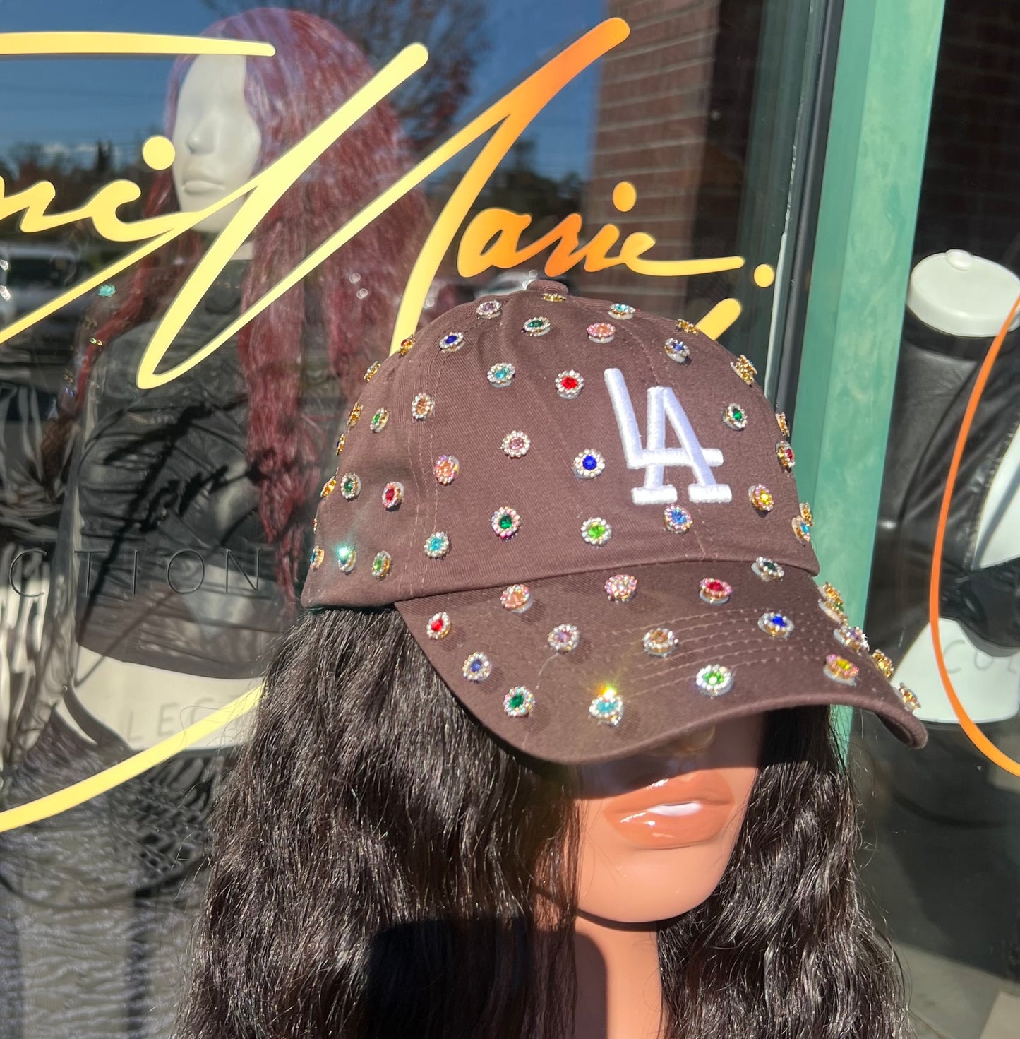 Brown LA Jewel Hat