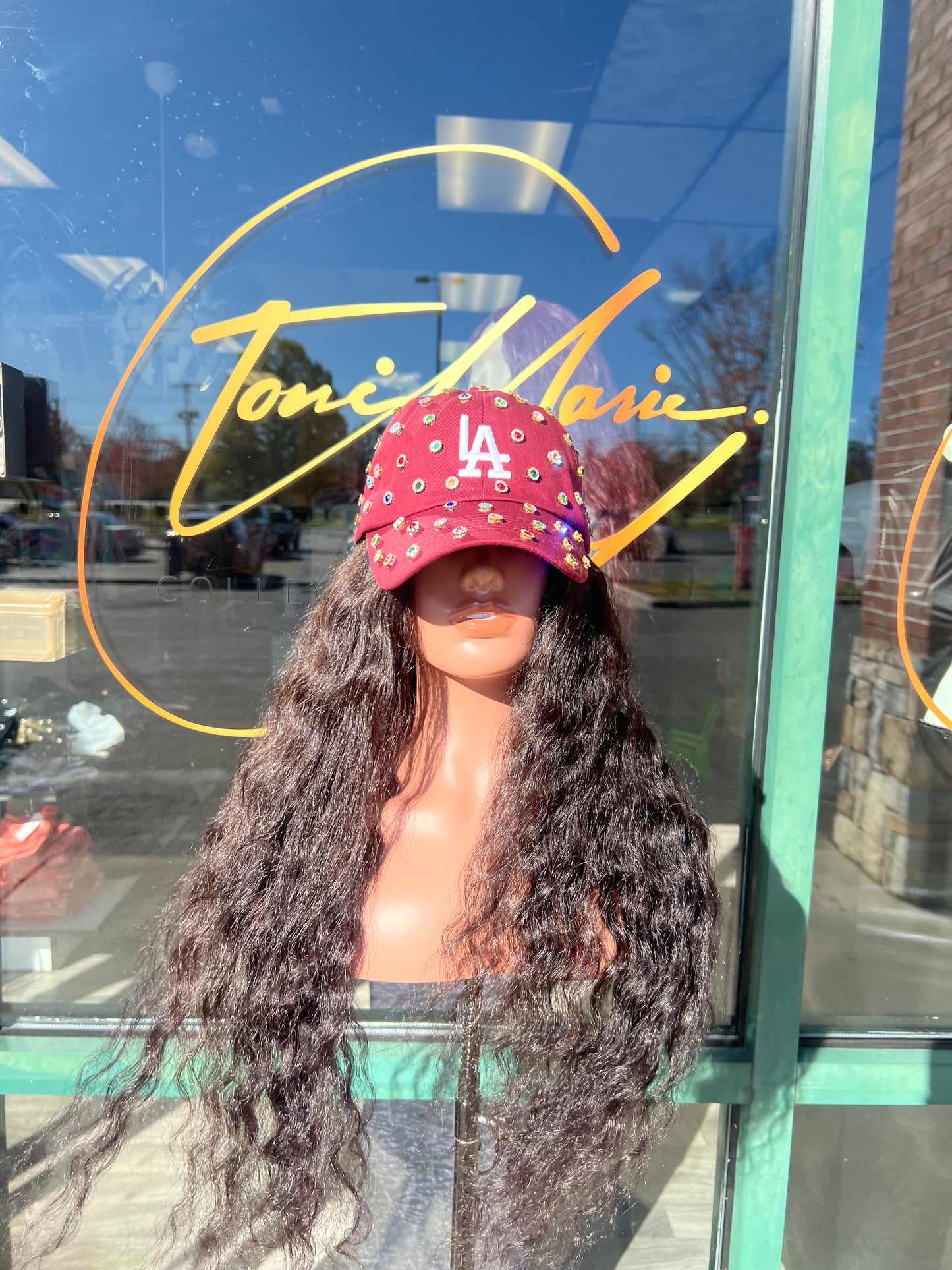 Burgundy LA Jewel Hat