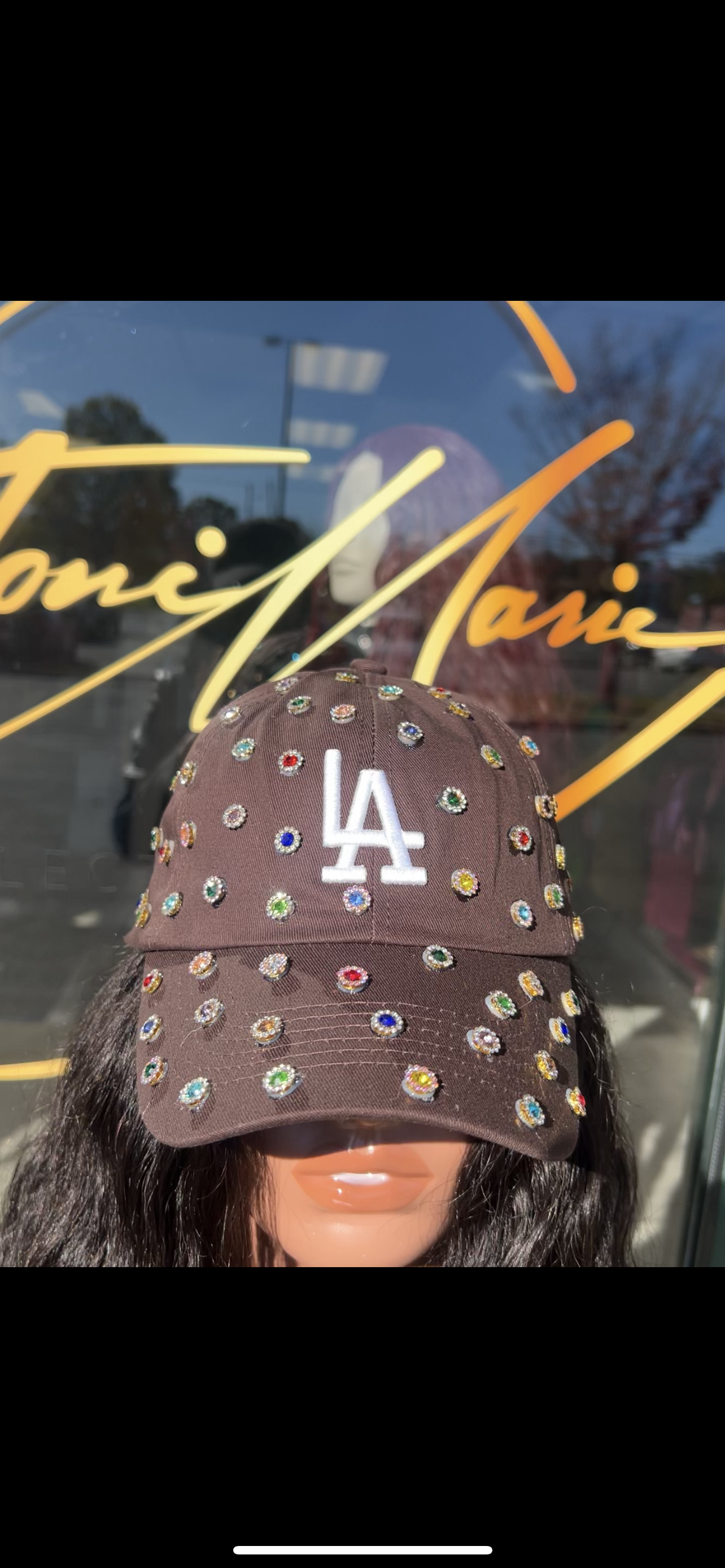 Brown LA Jewel Hat