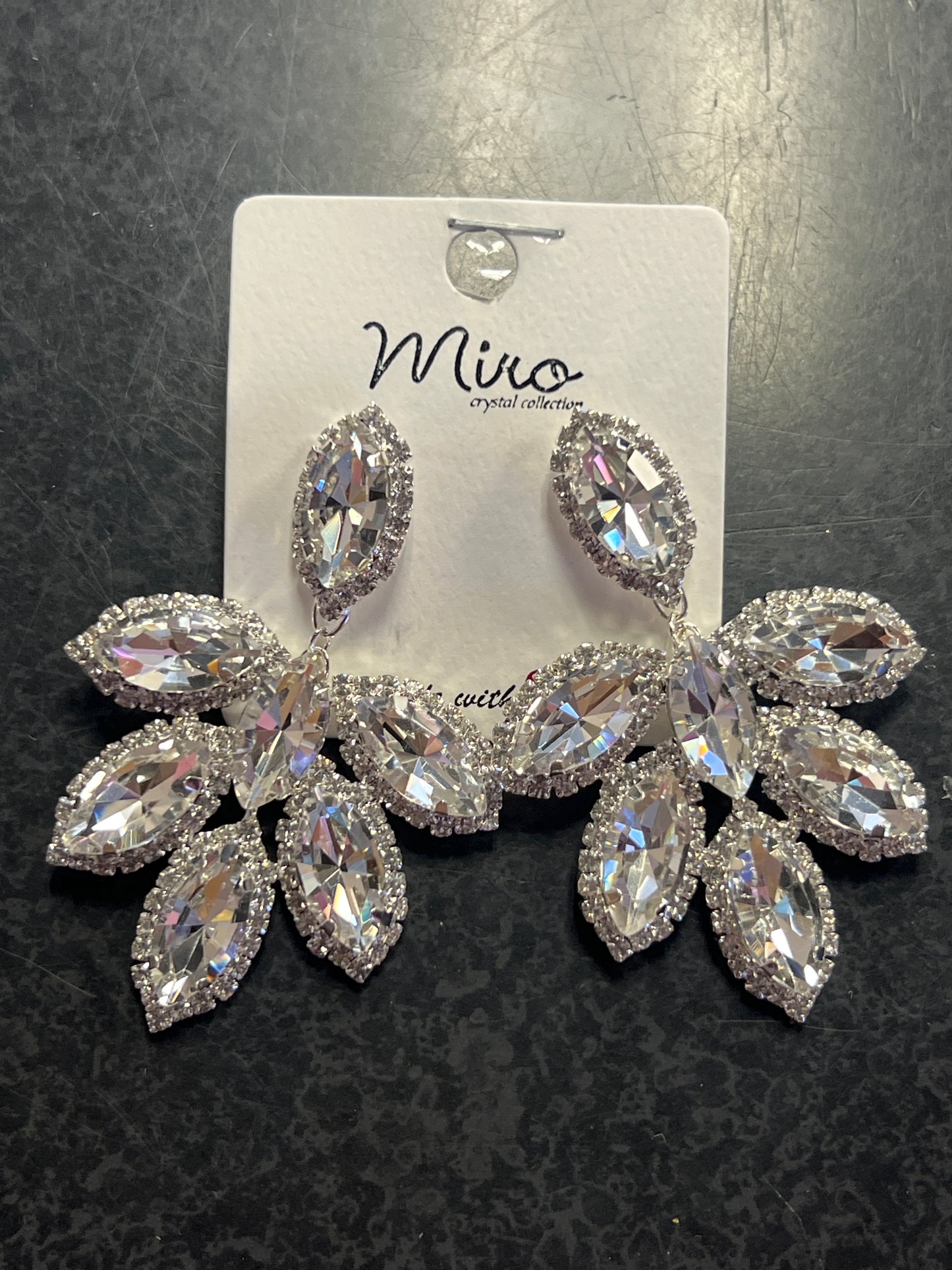 Silver Crystal Earrings