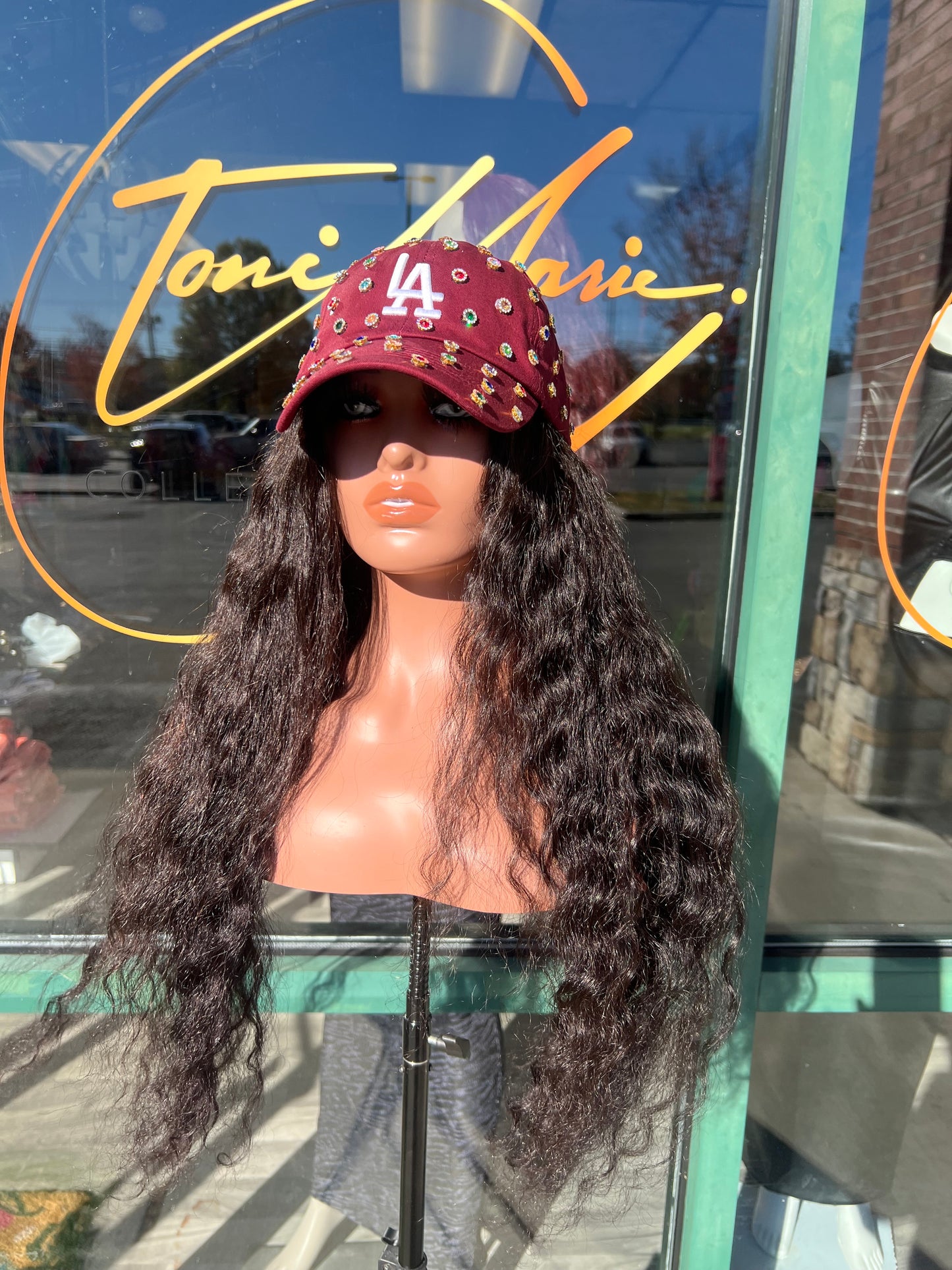 Burgundy LA Jewel Hat