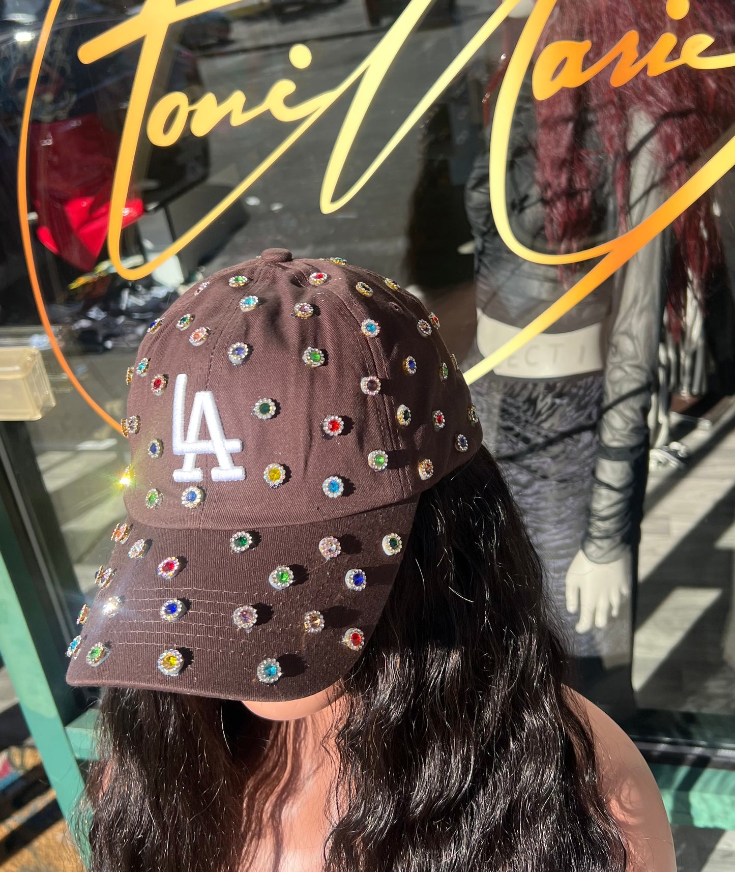 Brown LA Jewel Hat