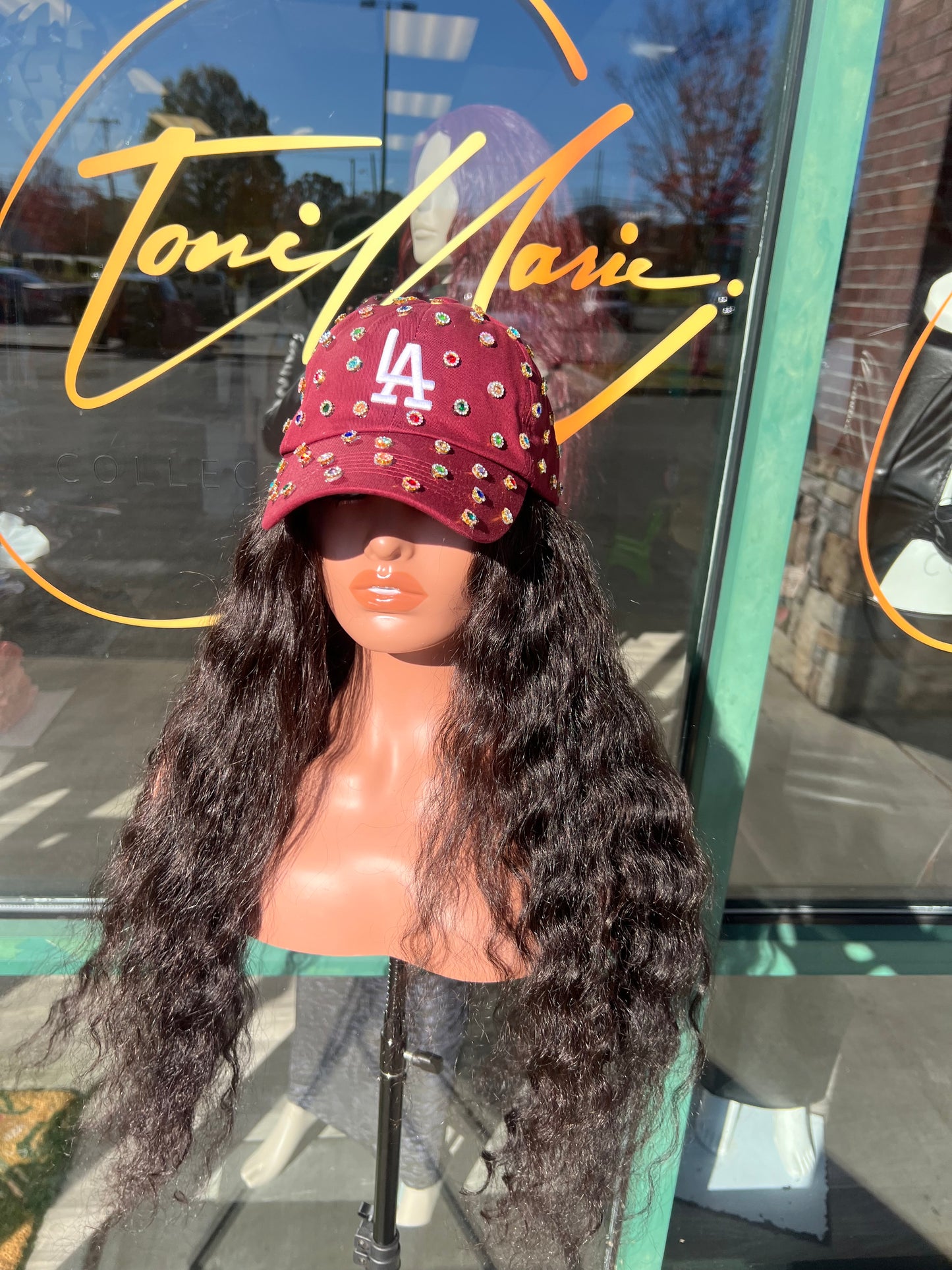 Burgundy LA Jewel Hat
