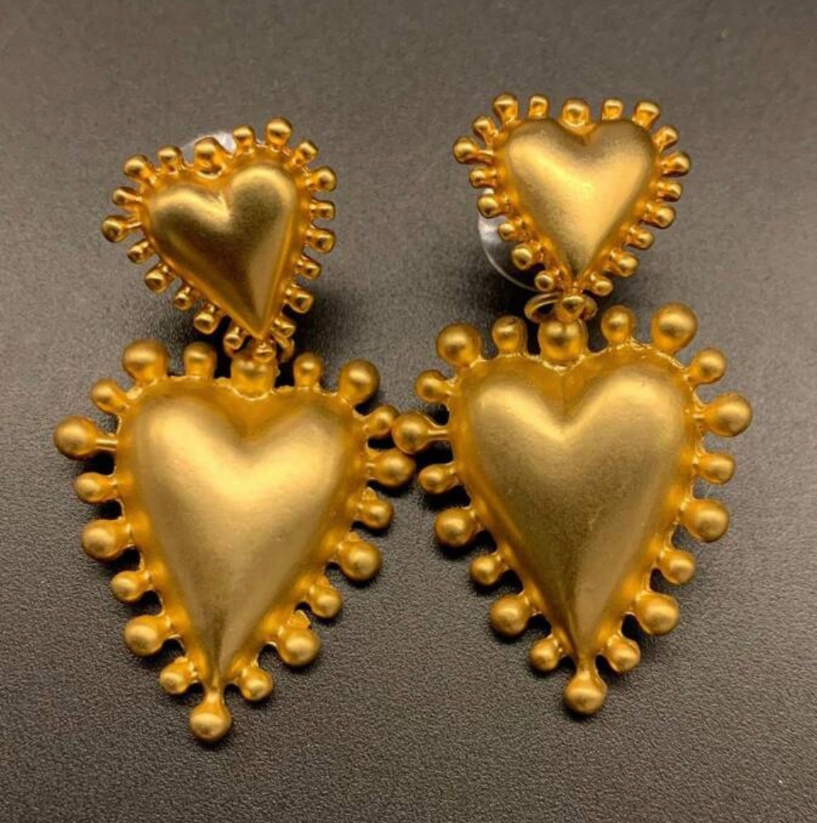 Gold Heart Earrings