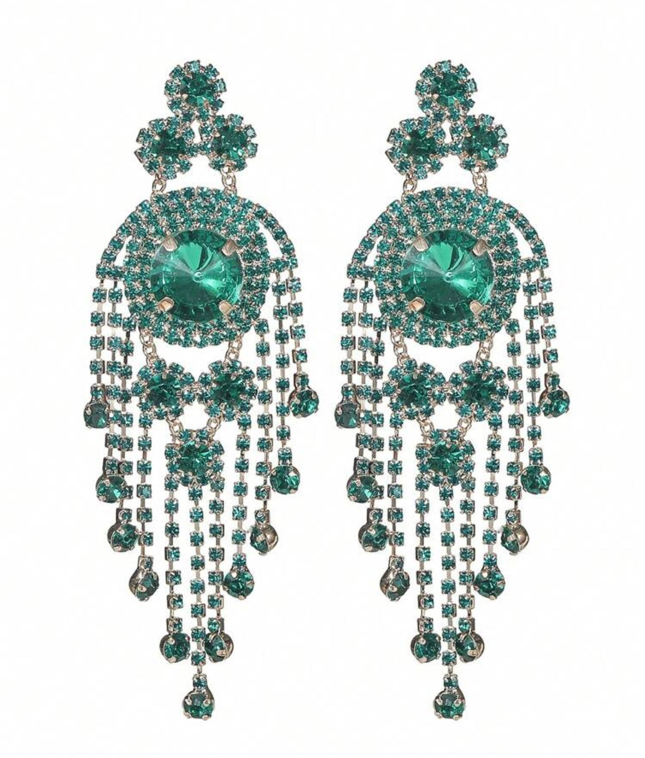 Green Drip Earrings