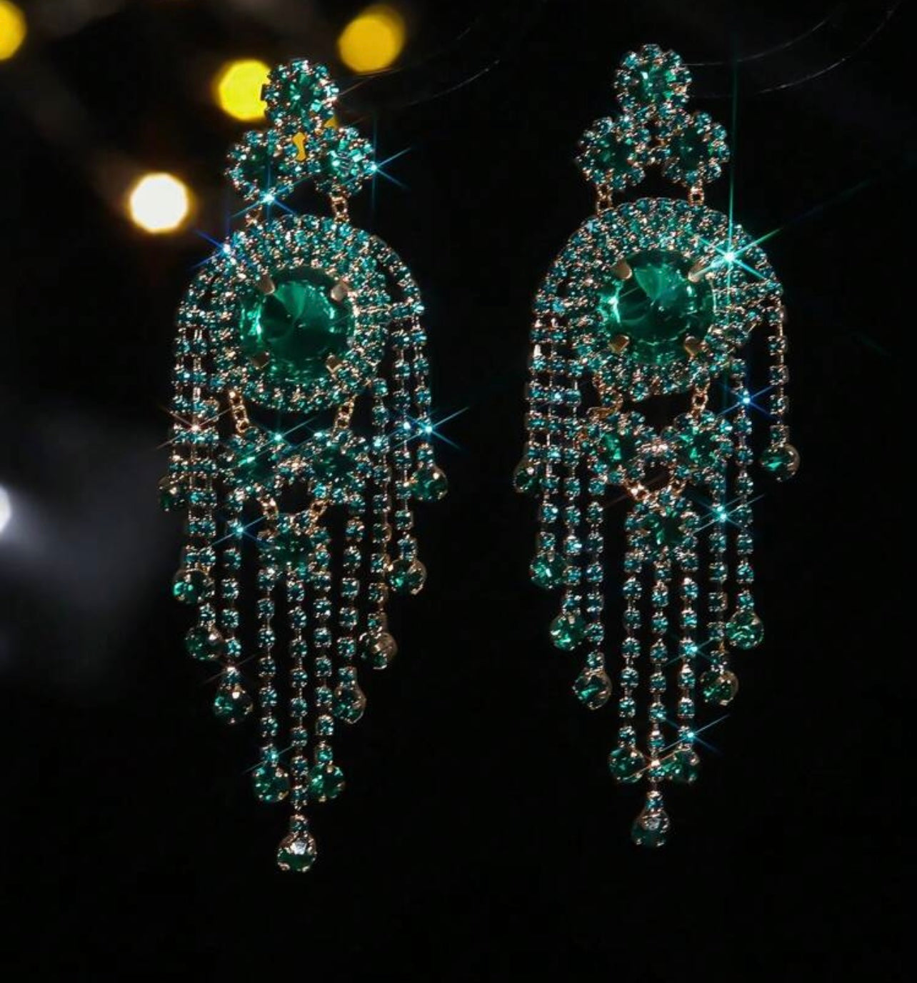 Green Drip Earrings