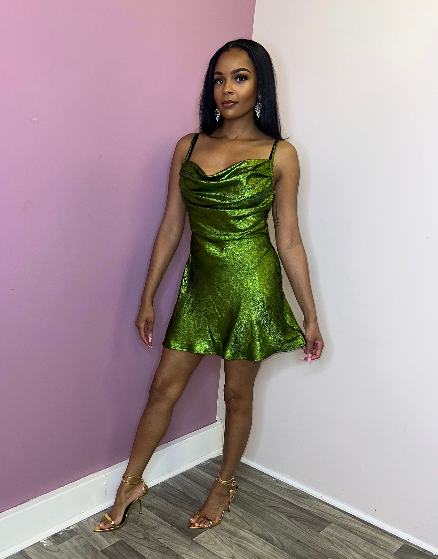 Green Silk Dress