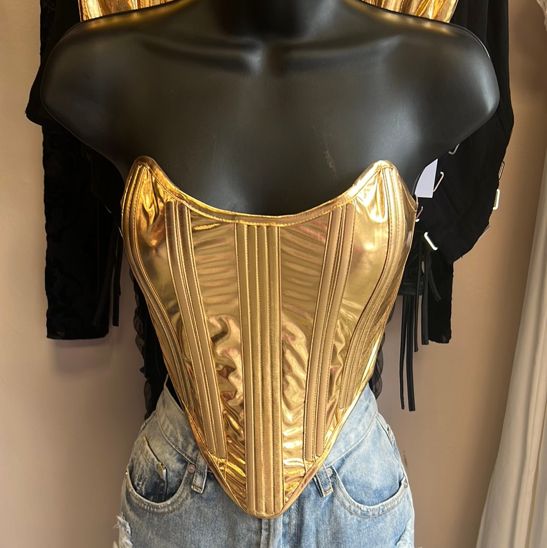 Gold Corset Top