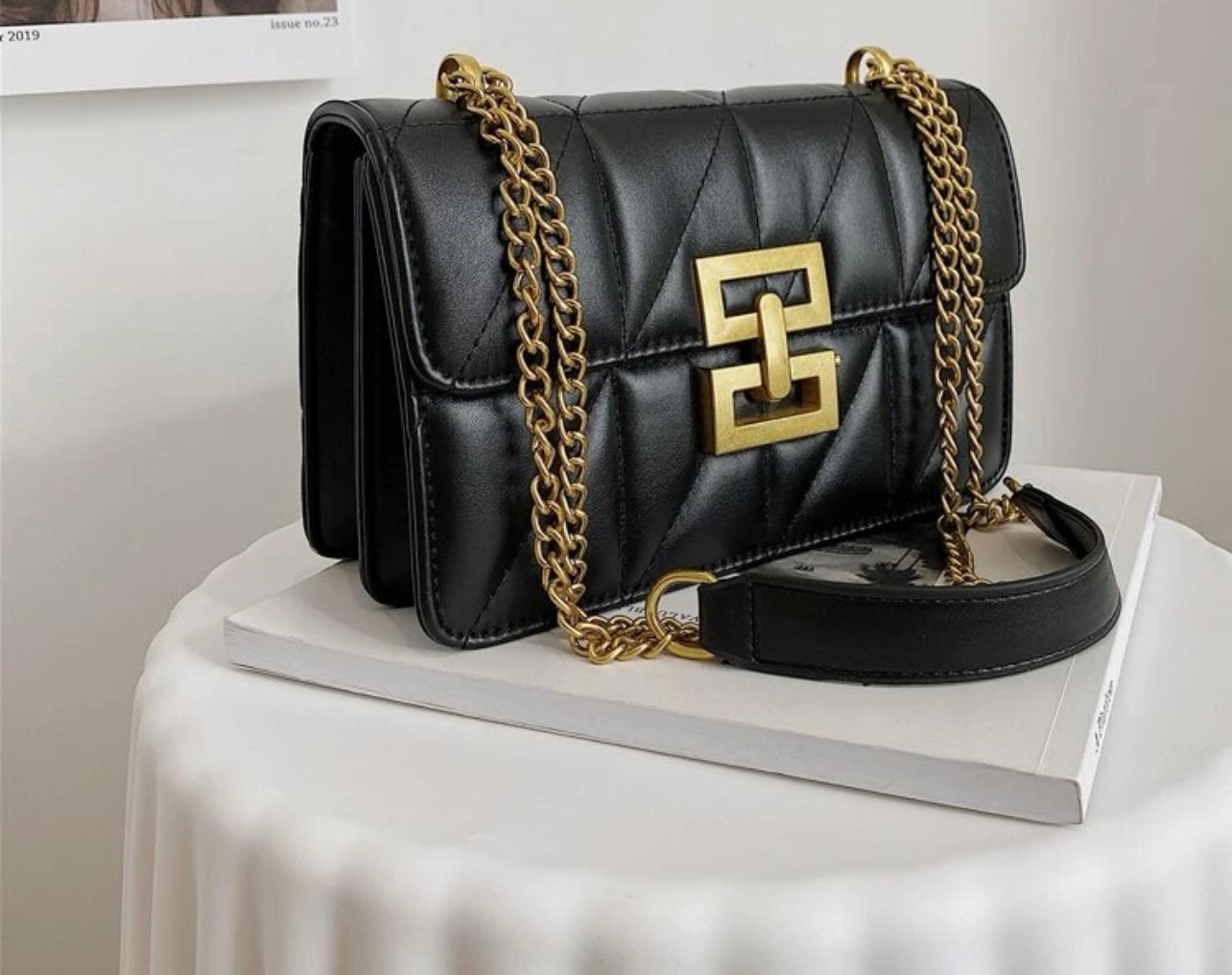 Black & Gold Crossbody