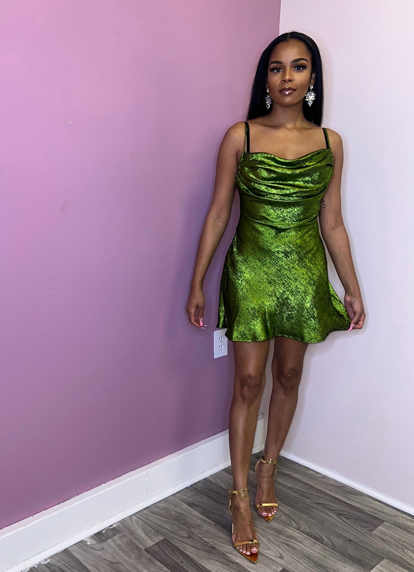 Green Silk Dress