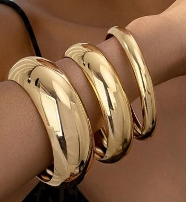 3pc Gold Bangle Set