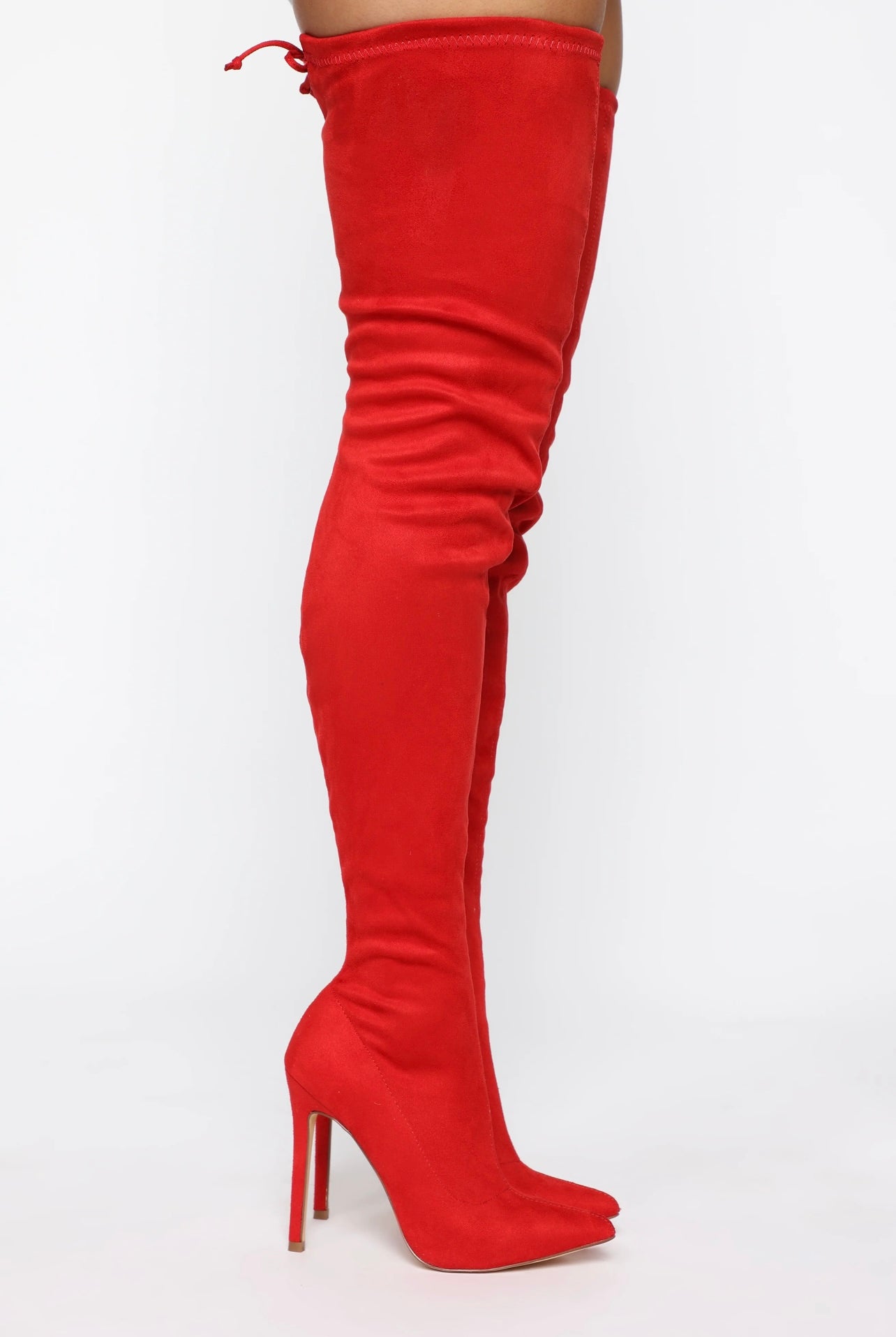 Red Knee High Boots