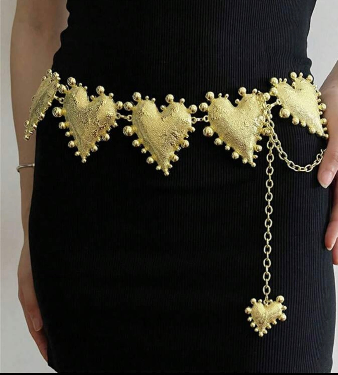 Yellow Gold Heart Chain Belt