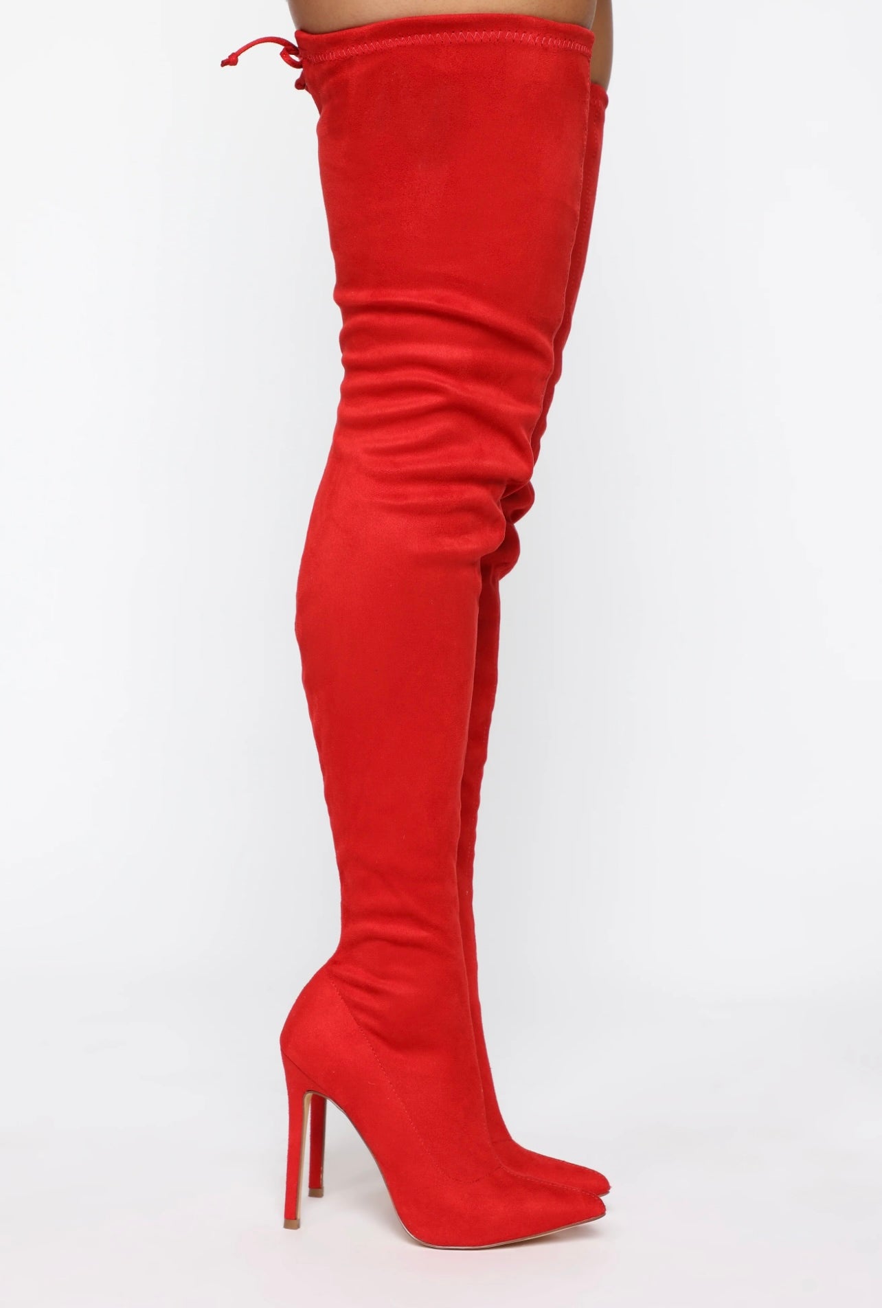 Red Knee High Boots