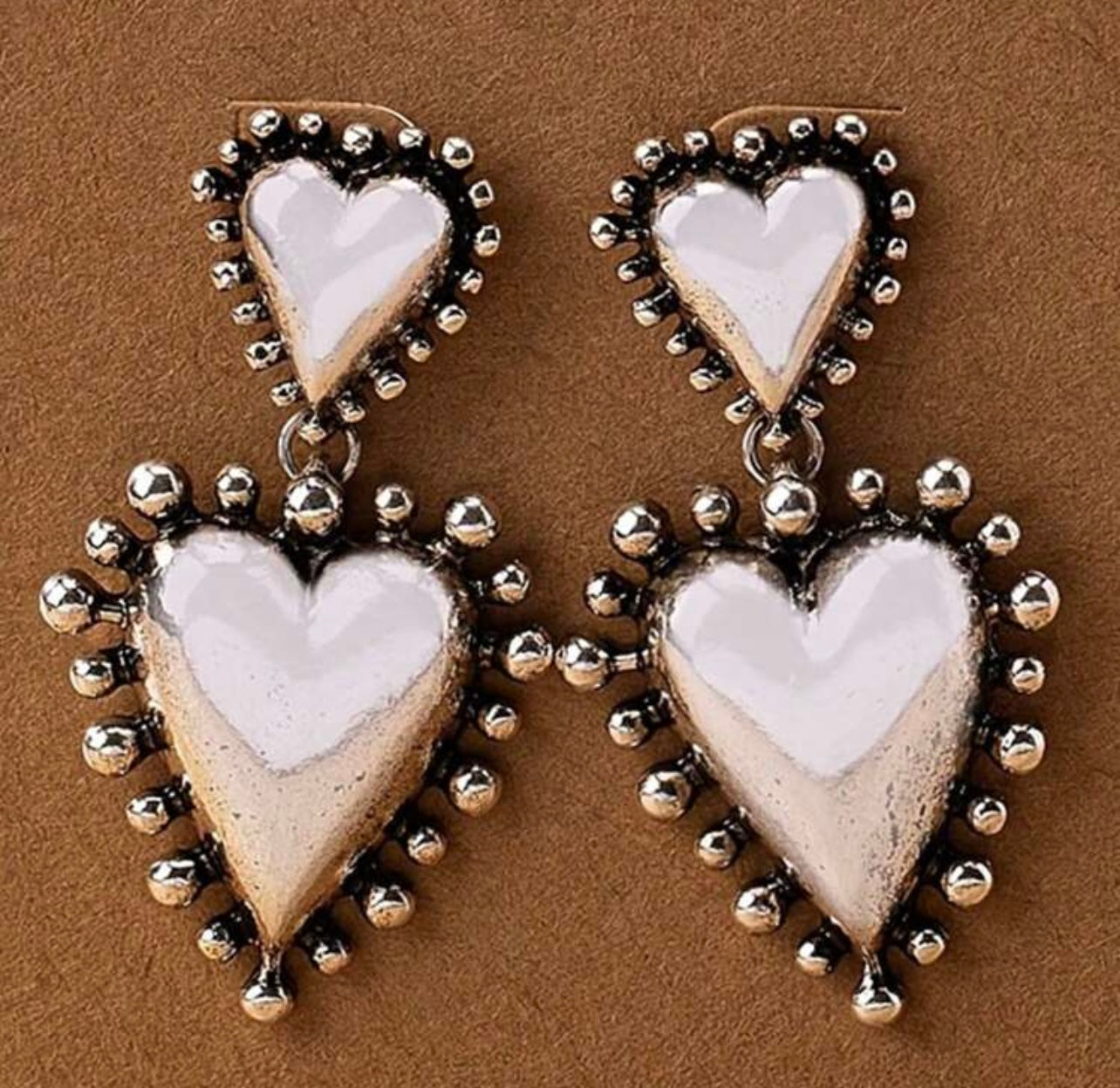 Silver Heart Earrings