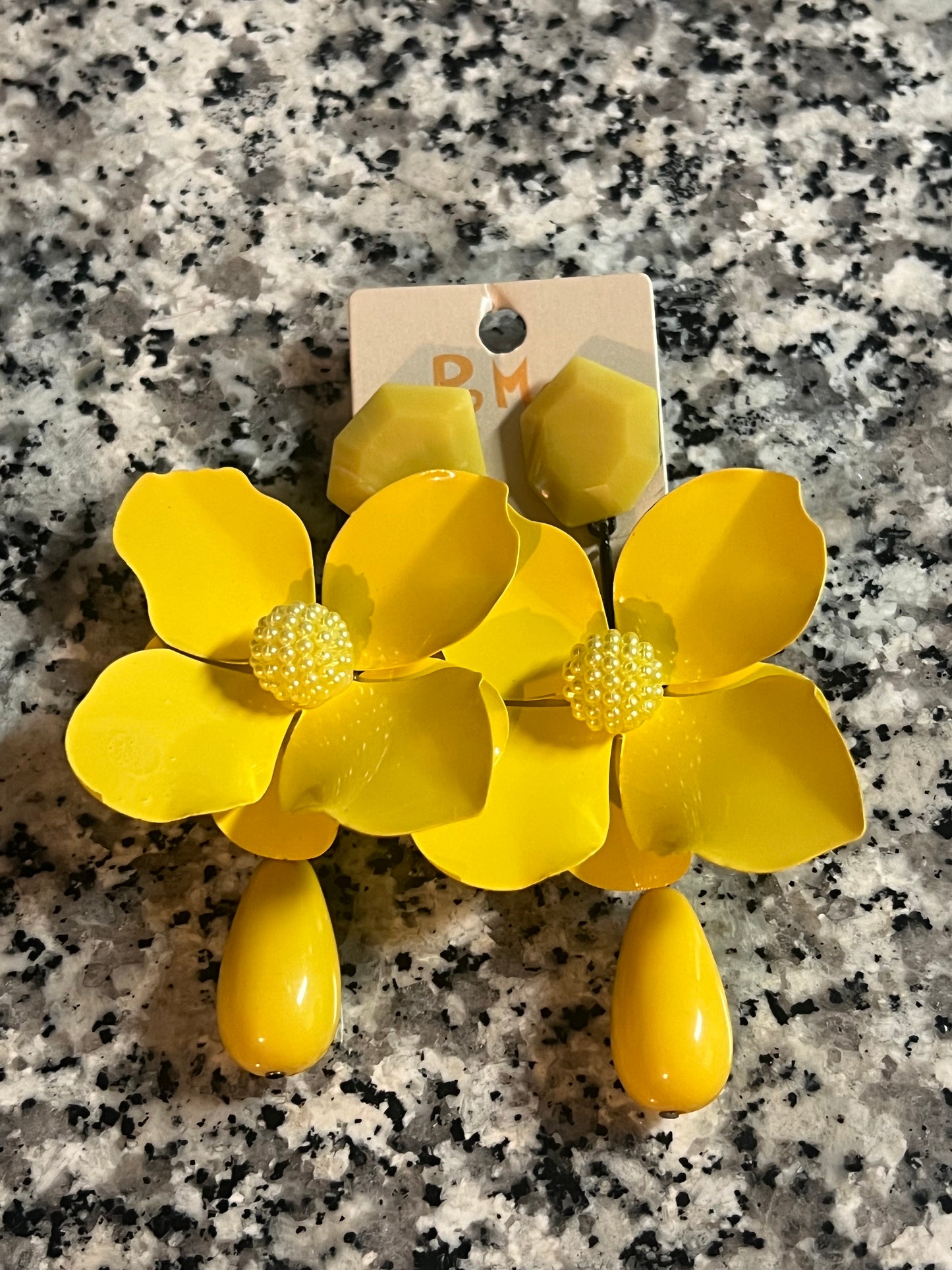 Yellow Flower Earrings